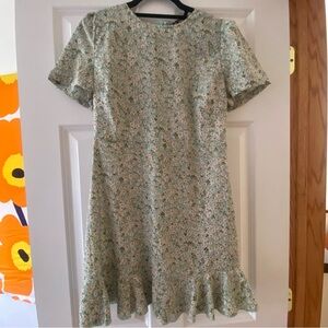NWOT Floral Green Dress